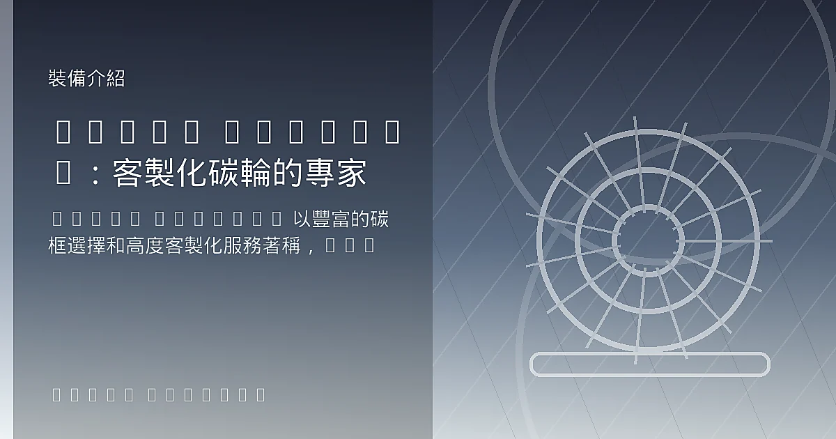 Light Bicycle:客製化碳輪的專家