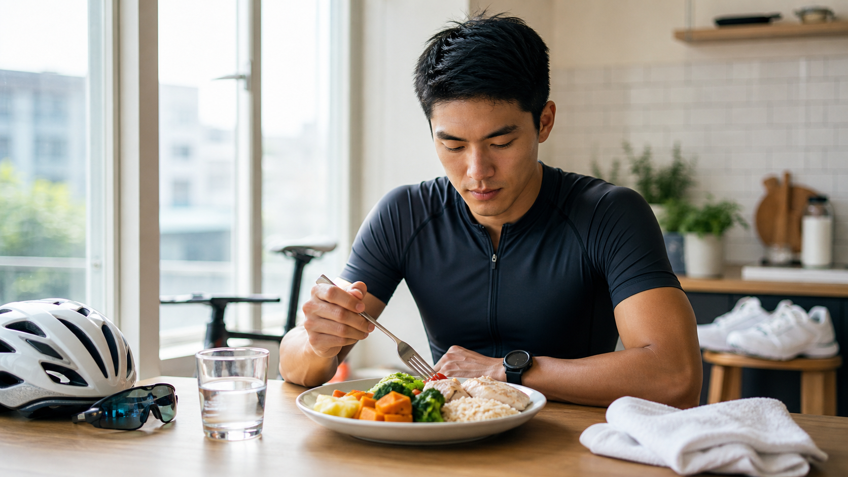 โครงสร้างอาหารประจำวันของนักไตรกีฬา: กินให้ถูกโดยไม่ต้องชั่งน้ำหนัก