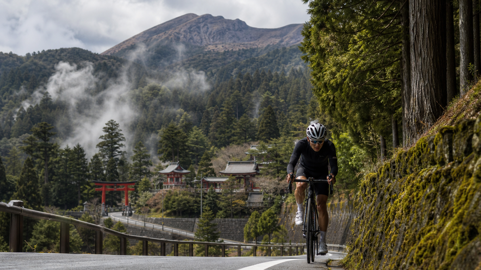 Vers la terre où les dieux descendirent : l'histoire à vélo de Takachiho-gawara, de l'ascension du sanctuaire national vers la montagne sacrée des mythes