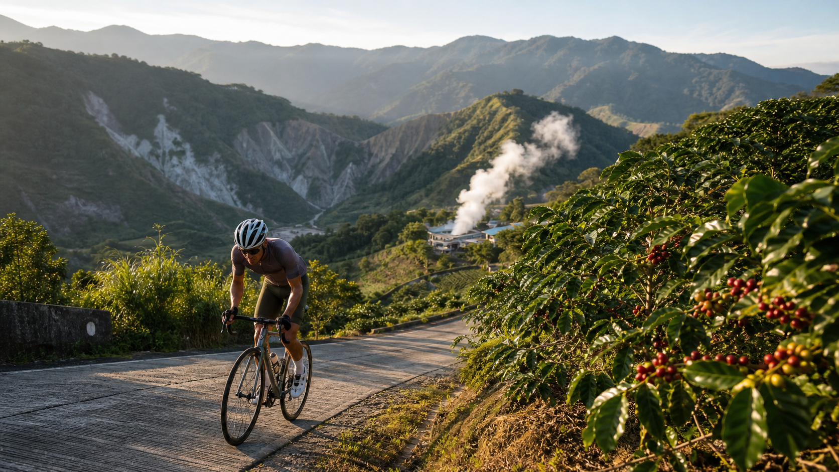 Coffee, Hot Springs, and the Memory of an Earthquake: A Deep Slow Ride Up Guoxing's Demon Slope
