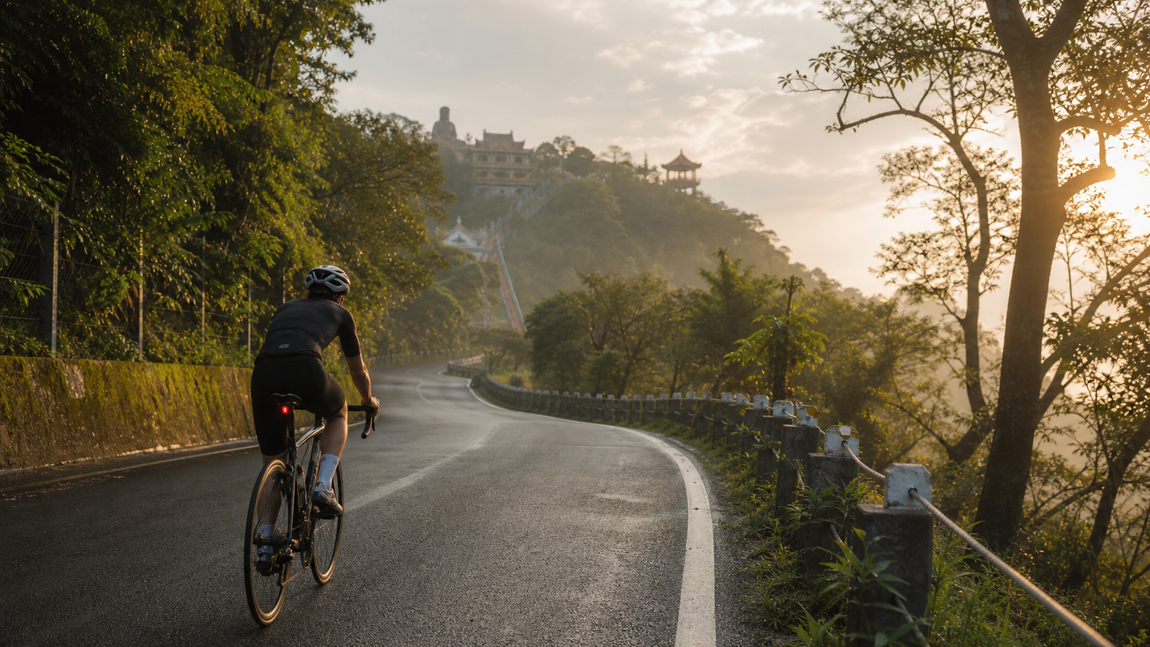 La brise et les cloches des montagnes de Bagua : un dialogue matinal en pédalant vers le temple Fengshan sur la route 139 de Changhua