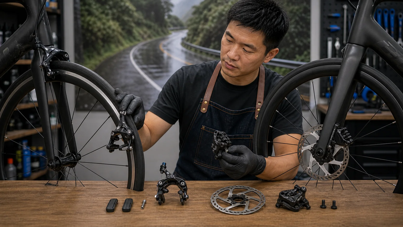 公路車輪框剎車與碟剎比較主視覺