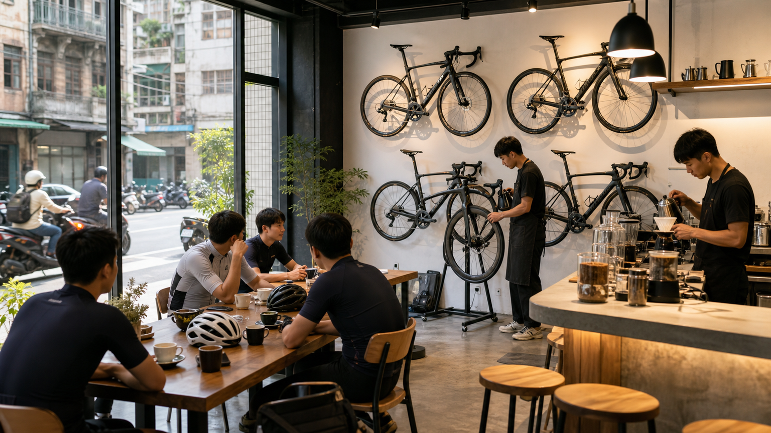 自転車カフェ文化：台湾ショップの華麗なる進化