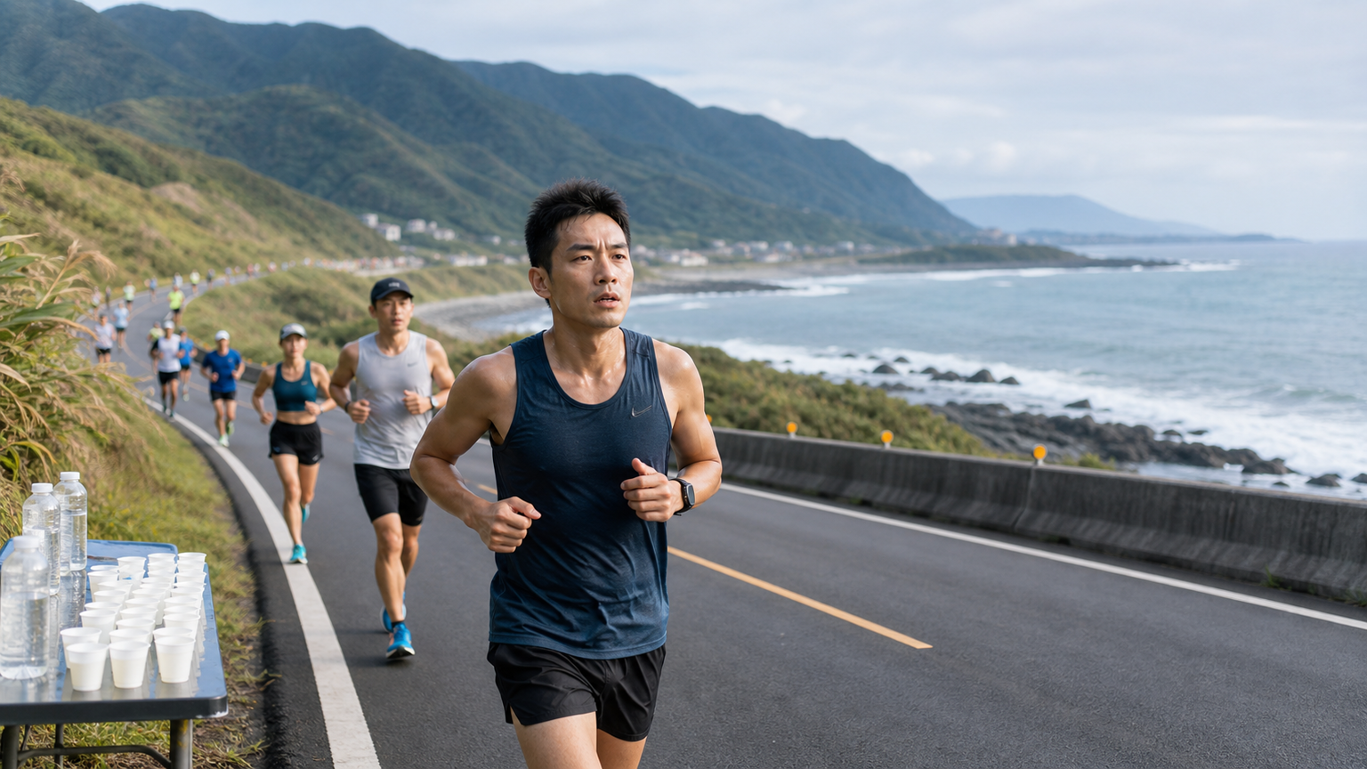 万金石马拉松攻略:海岸山路的起伏配速与补给