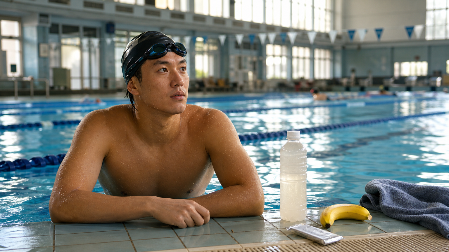 水泳選手の食事戦略：水中運動における糖質補給のタイミング