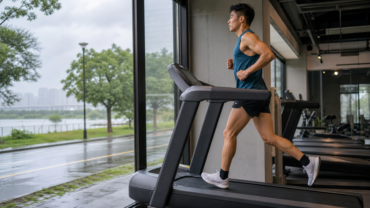 Différences musculaires entre le tapis de course et la course en extérieur : l'impact réel du réglage de l'inclinaison et de la résistance au vent