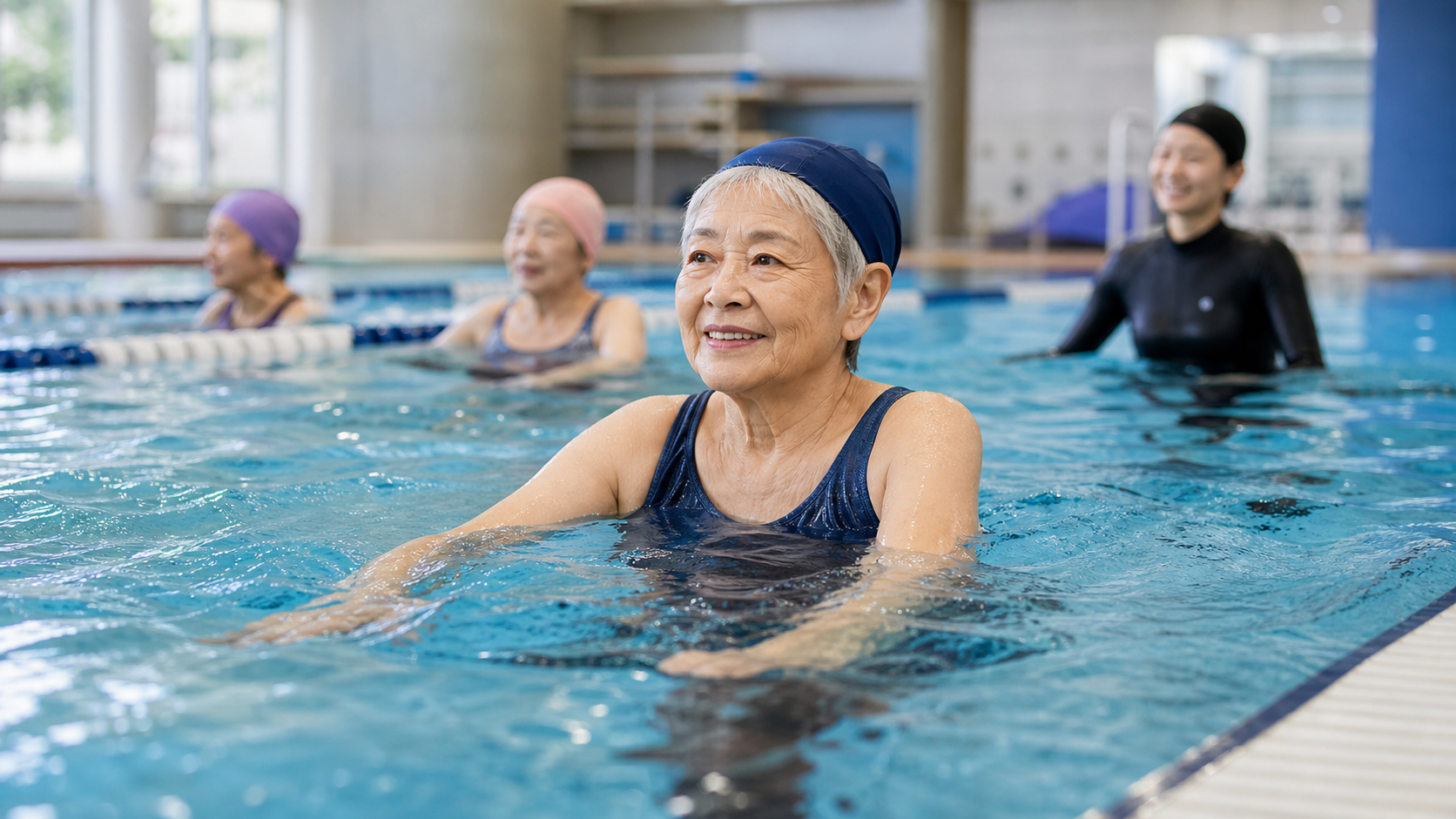 游泳的老年認知健康：水中有氧運動對失智症的預防效益