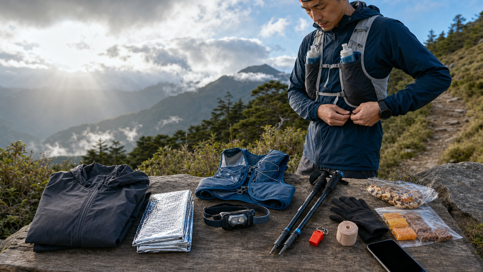 越野跑裝備清單:強制裝備、補給帶、登山杖、頭燈全攻略