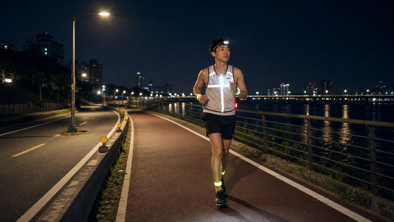 夜跑安全配備：反光、頭燈、路線的完整指南