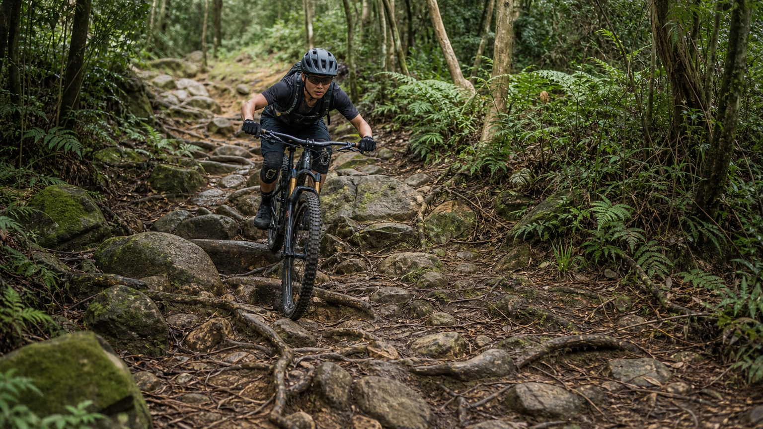 MTB 的技術路段：岩石區、樹根路段的速度選擇與路線判讀