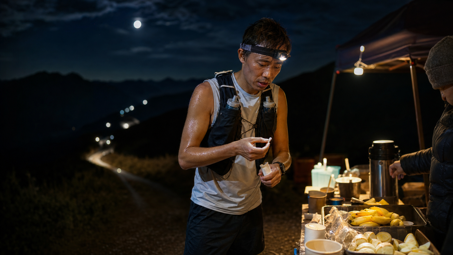 超馬夜間補給：夜跑段的咖啡因使用策略與時機控制