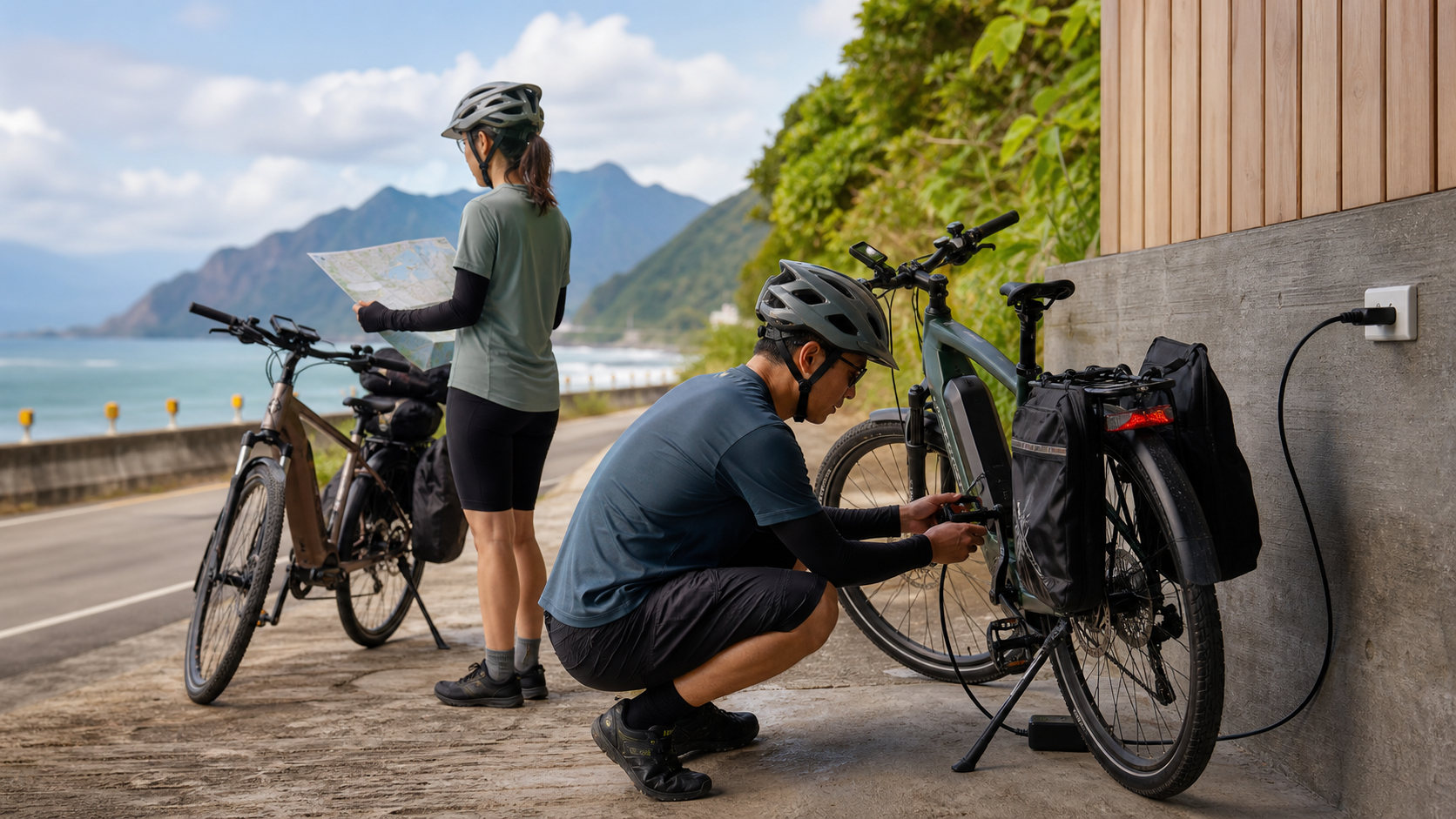 電動輔助自行車(e-bike)環島:充電站分布與里程規劃