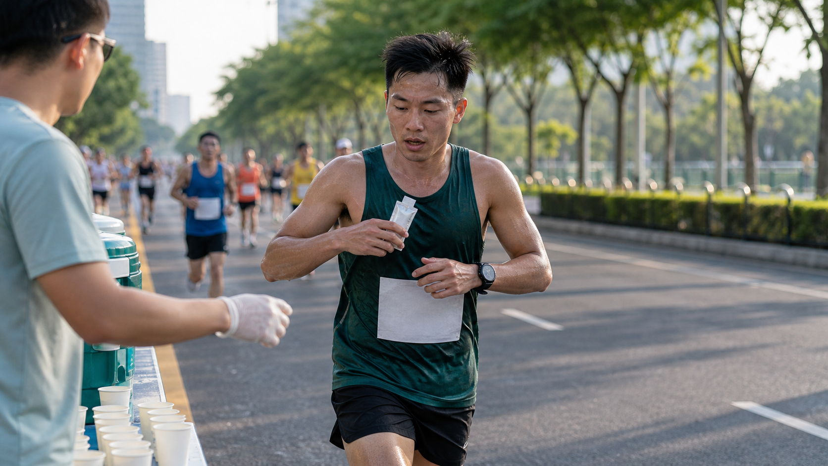 馬拉松補給策略對完賽時間的影響：30km 後能量膠的服用節奏