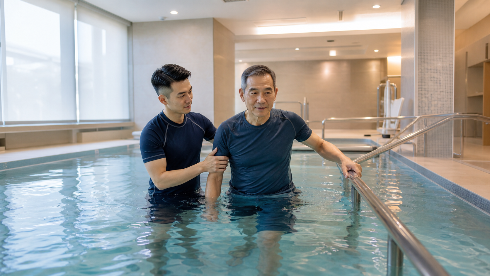 游泳对脑中风后复健:水中物理治疗的台湾医院应用现况