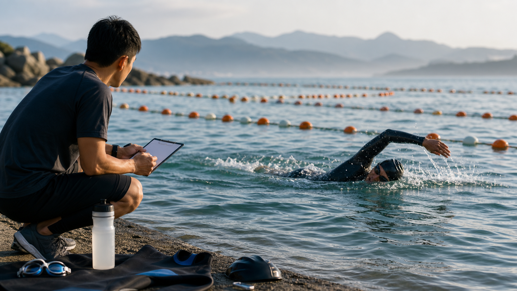 三鐵備賽游泳計畫：距離從 750m 到 3800m 的漸進週課表