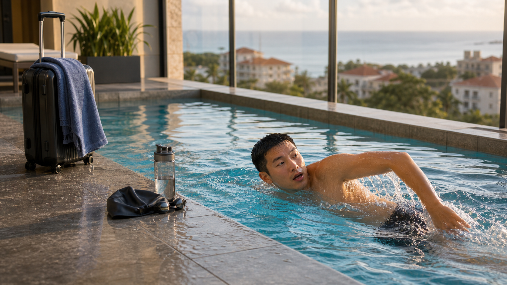 Swim Training While Traveling: A Minimal Workout Plan to Maintain Your Feel for the Water During a 2-Week Trip