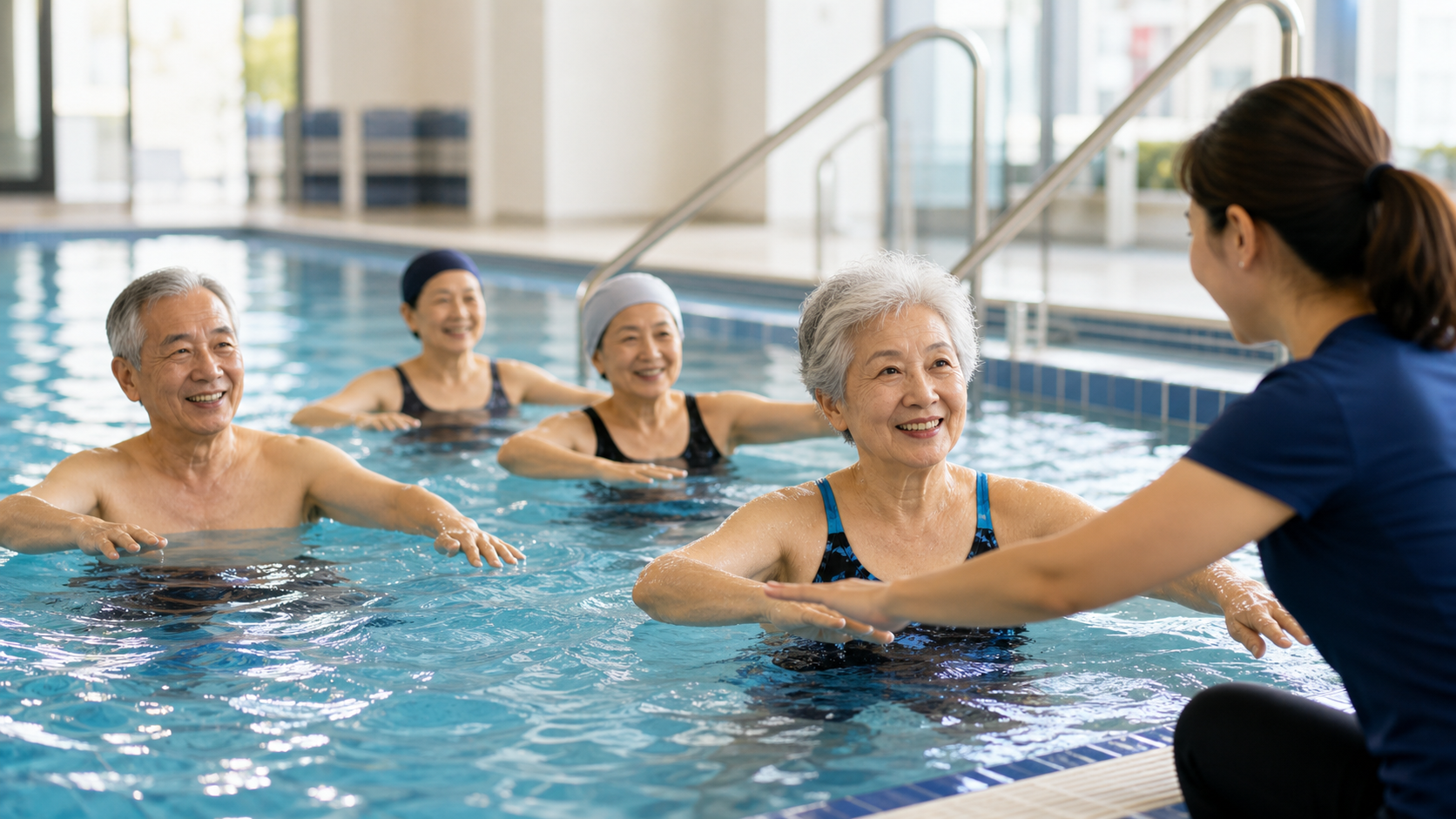 銀髮族游泳課表：65 歲以上的低強度水中訓練設計