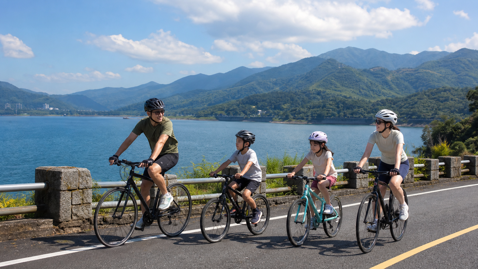 Boucle du réservoir de Shimen à Taoyuan : une route cyclable idéale pour une sortie familiale le week-end