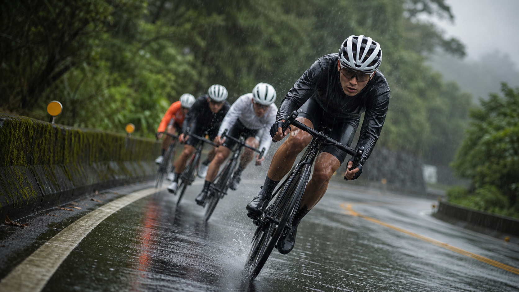 เทคนิคการปรับการปั่นจักรยานทางเรียบในวันที่ฝนตก: ระยะเบรกบนถนนเปียกและเทคนิคการเข้าโค้ง